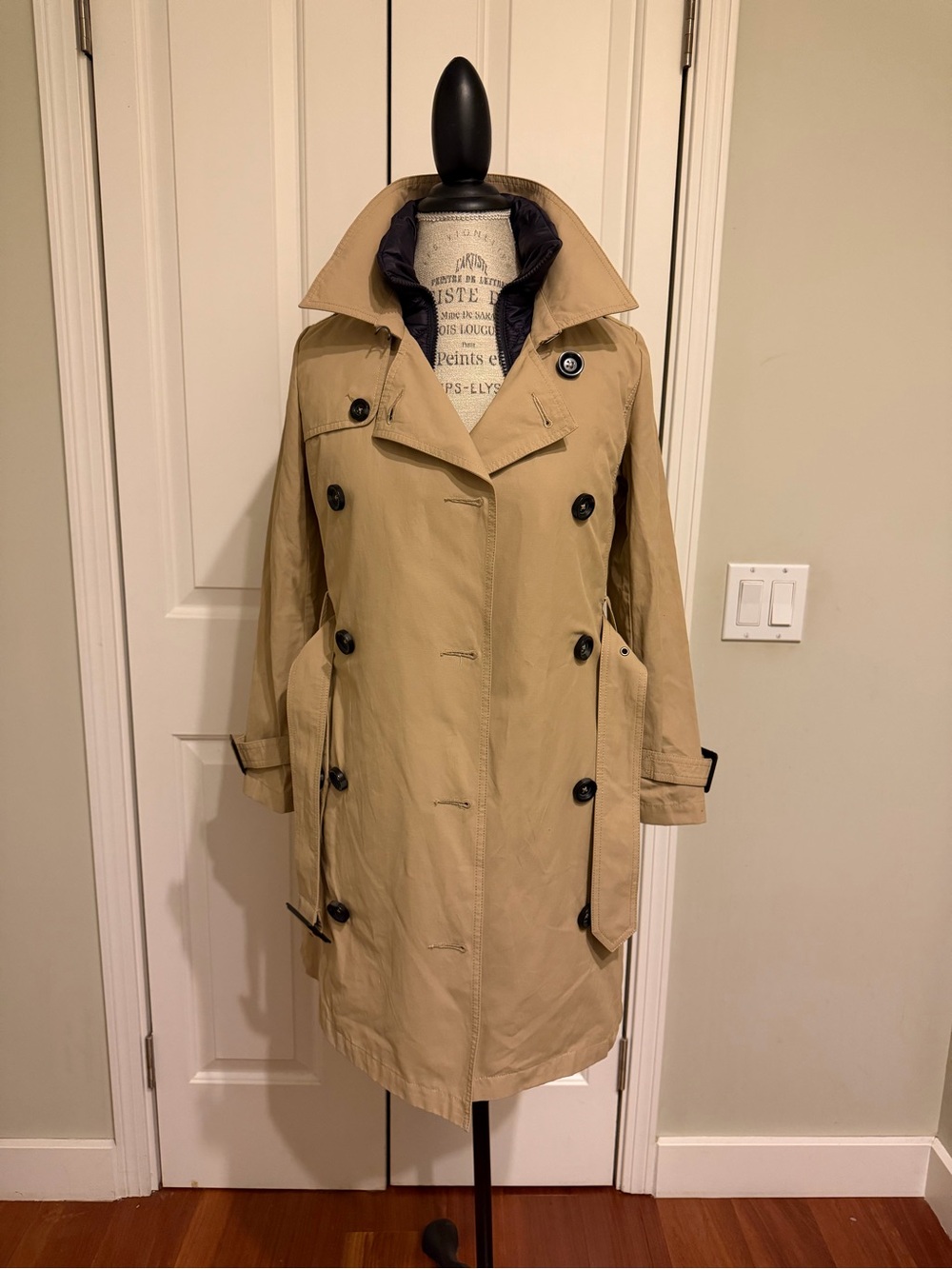 Classic Women's Beige Trench Coat - Double-Breasted